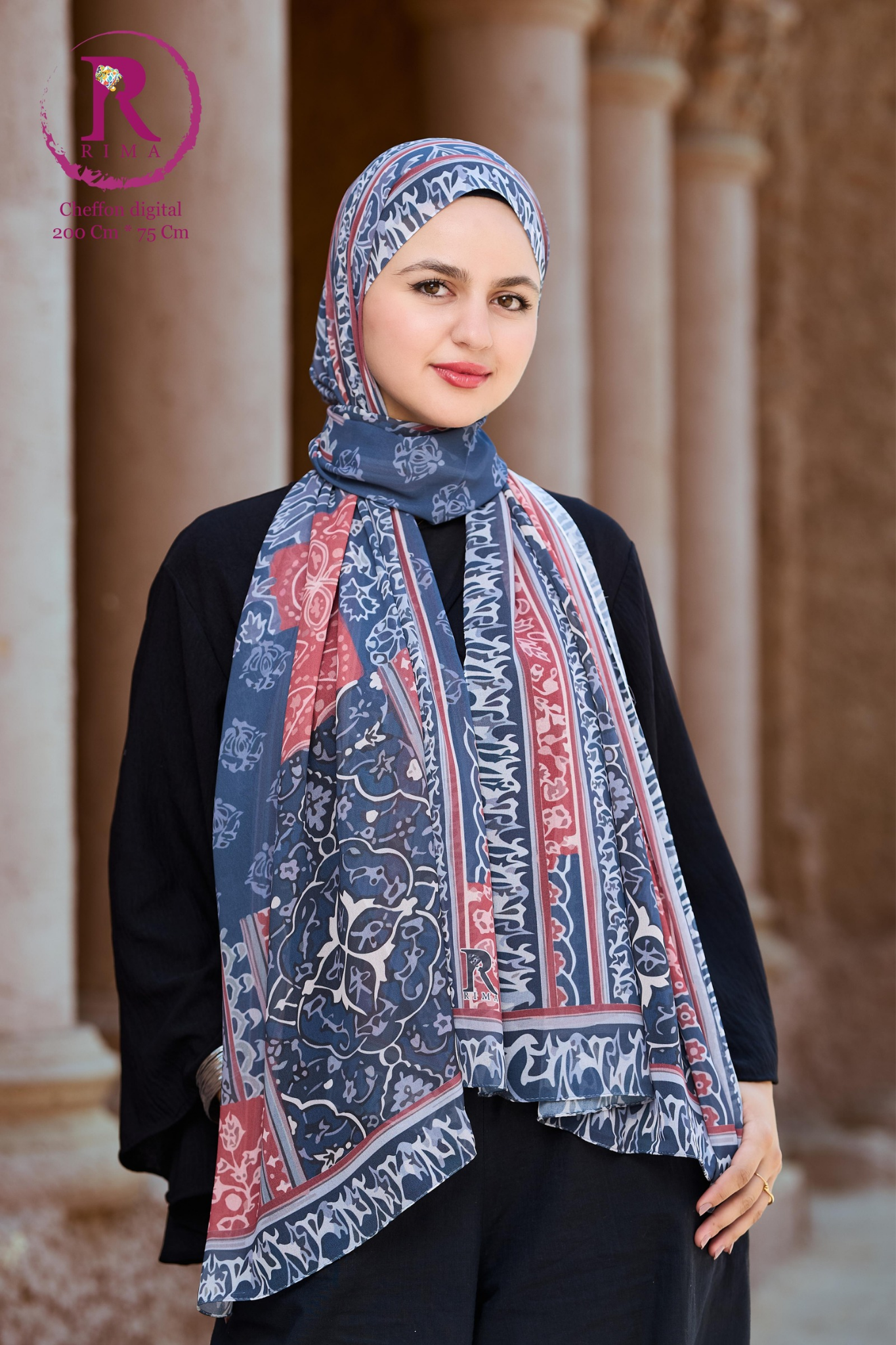 Rectangular Printed Chiffon Scarf