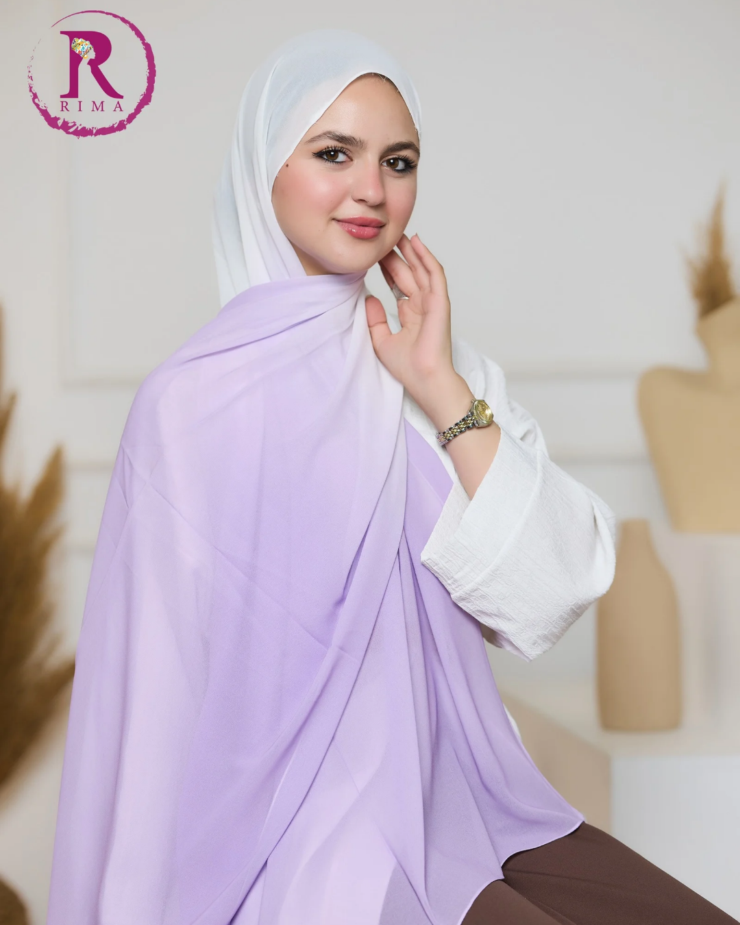 Gradient Chiffon Scarf